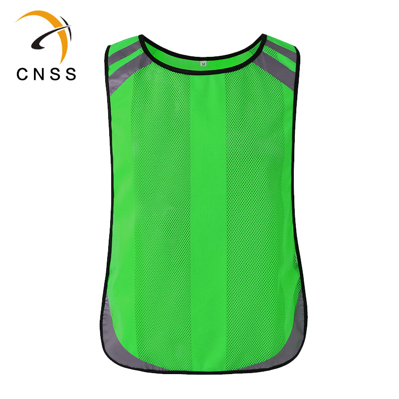 cnss反光骑行服夏季透气网荧光背心夜晚骑行户外跑步安全马甲|ms