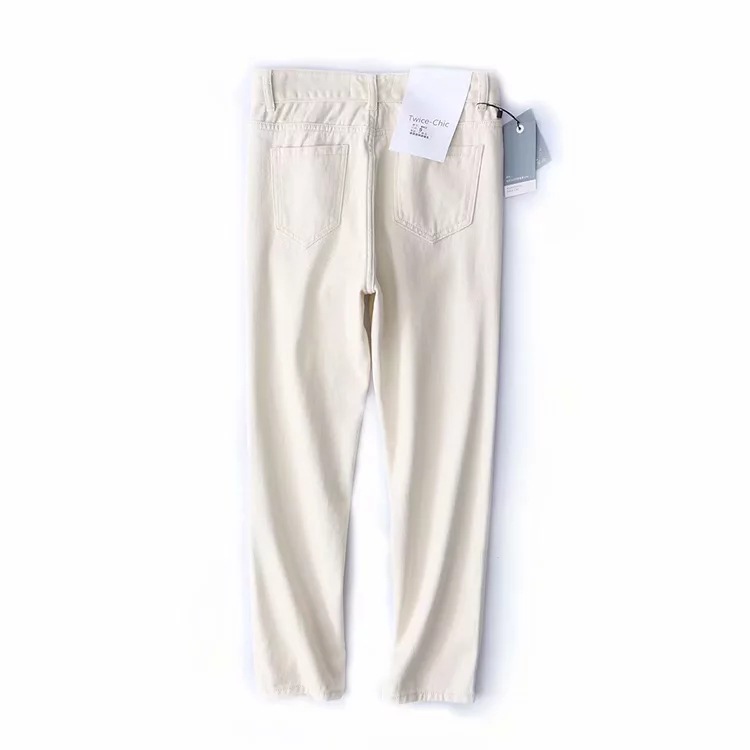 Pantalones harem de mezclilla sueltos de cintura alta de moda de otoño e invierno para mujer NSAC14406