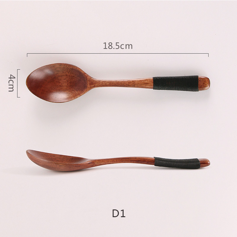 D1 올드페인트 나무숟가락 블랙라인(18.5*4cm)