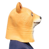 Хэллоуин подделывает декоративное реквизит вечеринки партии вечеринки Шиба Пет Шиба Ину латексная маска для головы