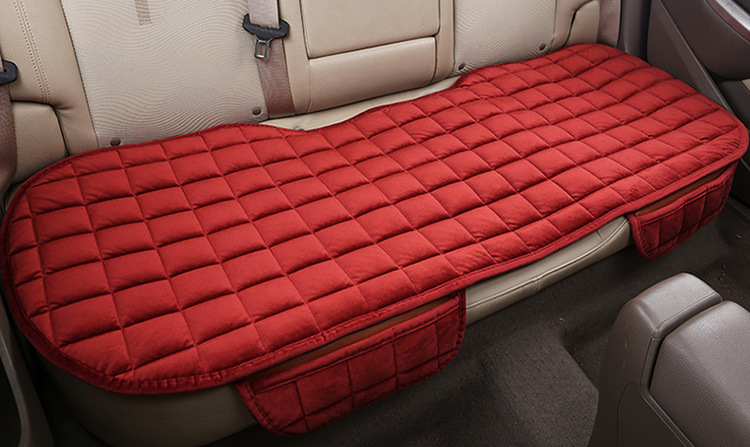 Daifa wholesale car seat cushion winter plush monolithic short wool seat cushion three-piece set thick warm rear wool cushion