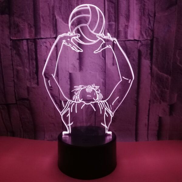 New volleyball 3D night light sports figures order colorful remote…
