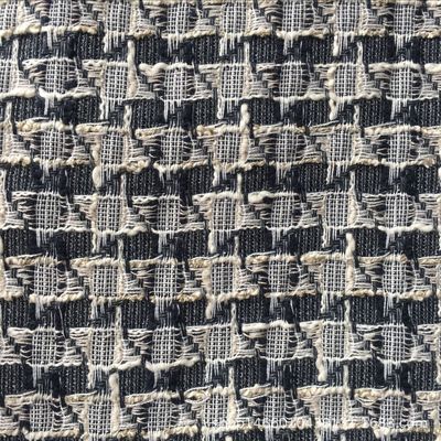 荣成纺织|夏季名媛小香风涤棉混纺服装面料明星同款千鸟格现货