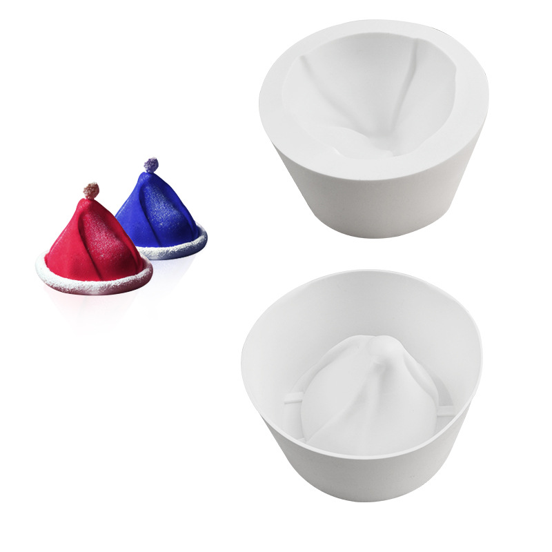 圣诞帽慕斯硅胶蛋糕模具立体法式silicone cake烘