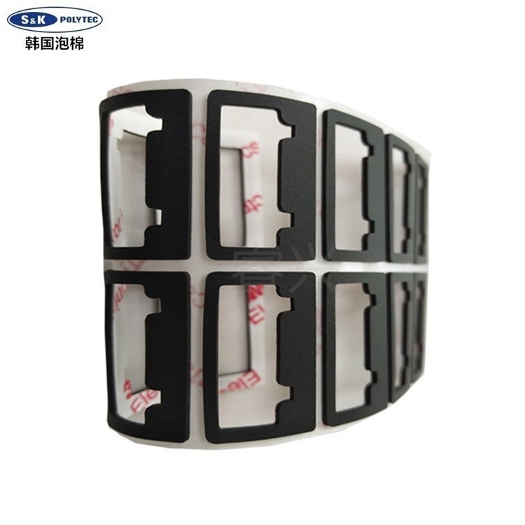 韩国泡棉聚氨酯PU 黑色遮光PORON 密封垫圈遮光防震缓冲PSR