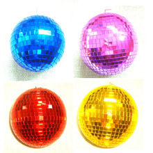 30CM彩色舞廳鏡面球燈光鏡反射玻璃球吊球鏡片球舞台反射婚慶吊球
