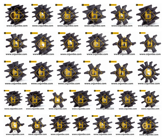Flexible impeller 舷内机舷外机配件水泵橡胶挠性叶轮补价专用