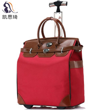 皮具拉杆包旅行包行李袋手提大容量短途小型拉杆旅游包出差登机包