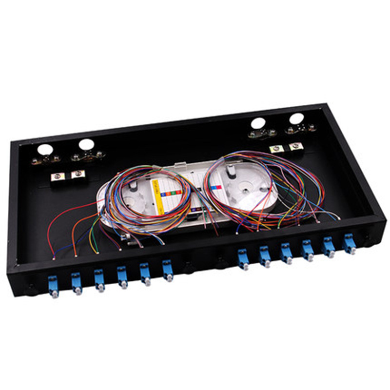 加厚ODF12口24芯LC满配加厚机架式光纤终端盒 配线架光缆熔接盒