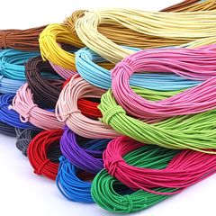 High elastic 2mm colorful Thai latex elastic cord 2mm purple green khaki elastic cord elastic cord