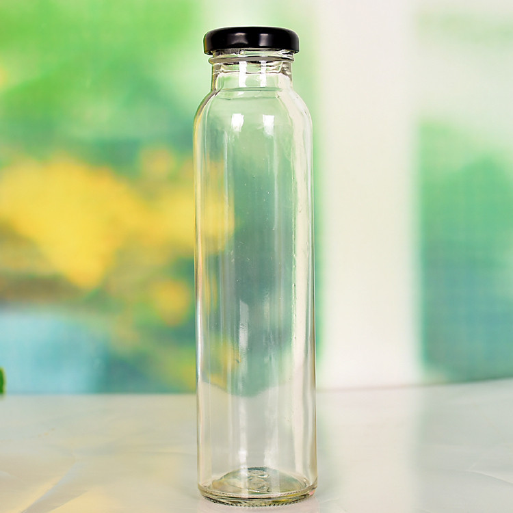 300毫升玻璃瓶玻璃冷泡茶瓶木塞瓶果汁瓶蓝莓汁饮料瓶丝口果茶瓶