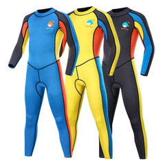 Sharbat children's swimsuit warm long-sleeved one-piece swimsuit for boys and girls snorkeling suit wetsuit for middle and older children swimming