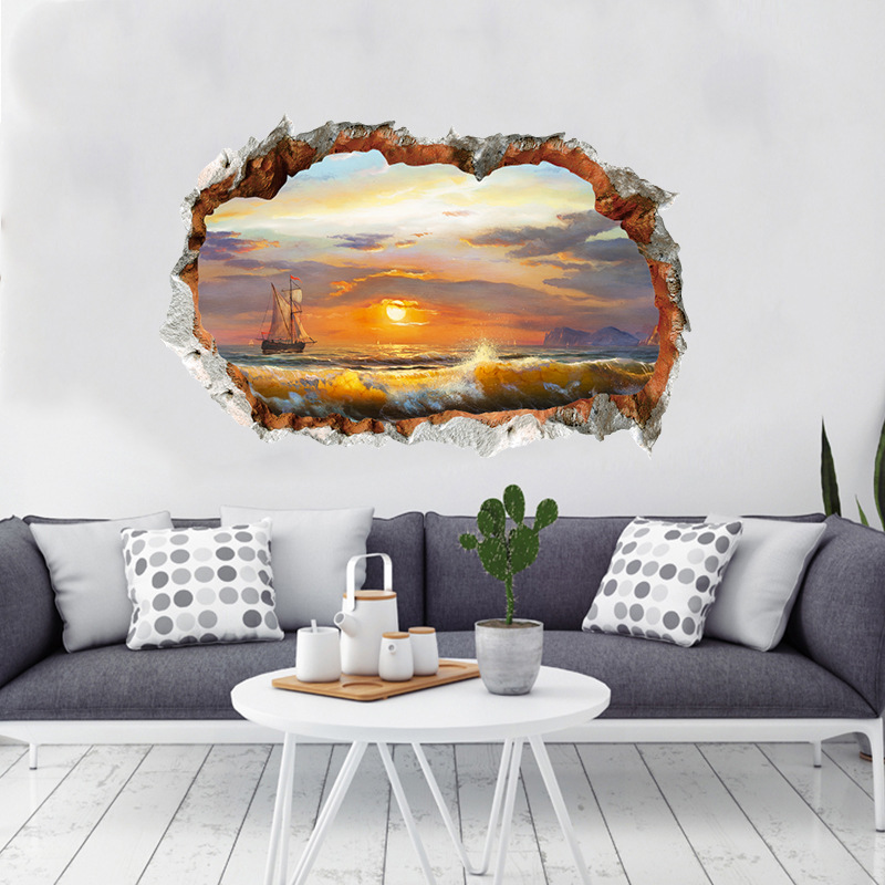 New Simple Hole Landscape Wall Sticker display picture 12