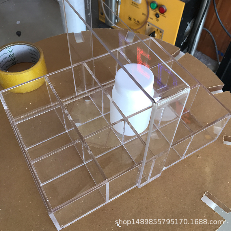 訂做有機玻璃食品包裝盒收納盒展示架物品收集盒絲印加工