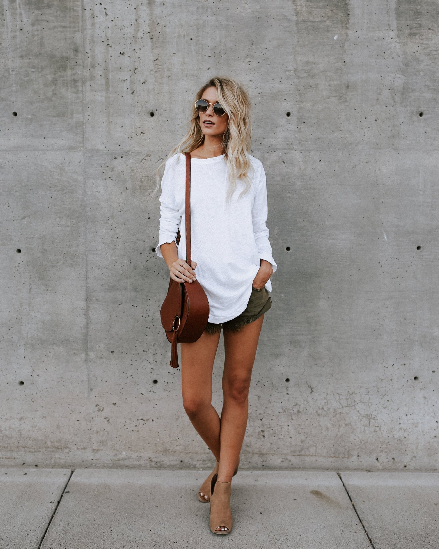 Irregular Long Sleeve T-Shirt in Black