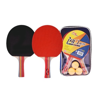跨境  战甲2156乒乓球拍横拍直排布袋包装带球 儿童训练乒乓球拍