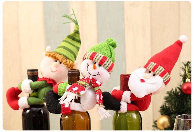 Christmas Festival Santa Claus, Snowman Pattern Handmade Craft Christmas Santa Claus Snowman Indoor Decorative Props
