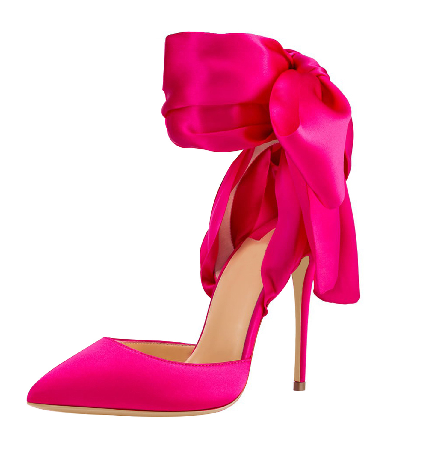 fuchsia stiletto heels