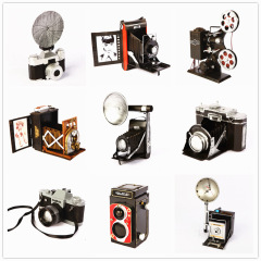 Vintage Camera Tin Camera Model Photography Prop Home Decor Item Antique Projector Model Wholesale