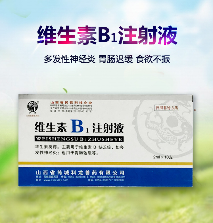 Veterinary VB1 injection Veterinary medicine Pig medicine Sheep vitamin B1 Gastrointestinal Sheep Indigestion