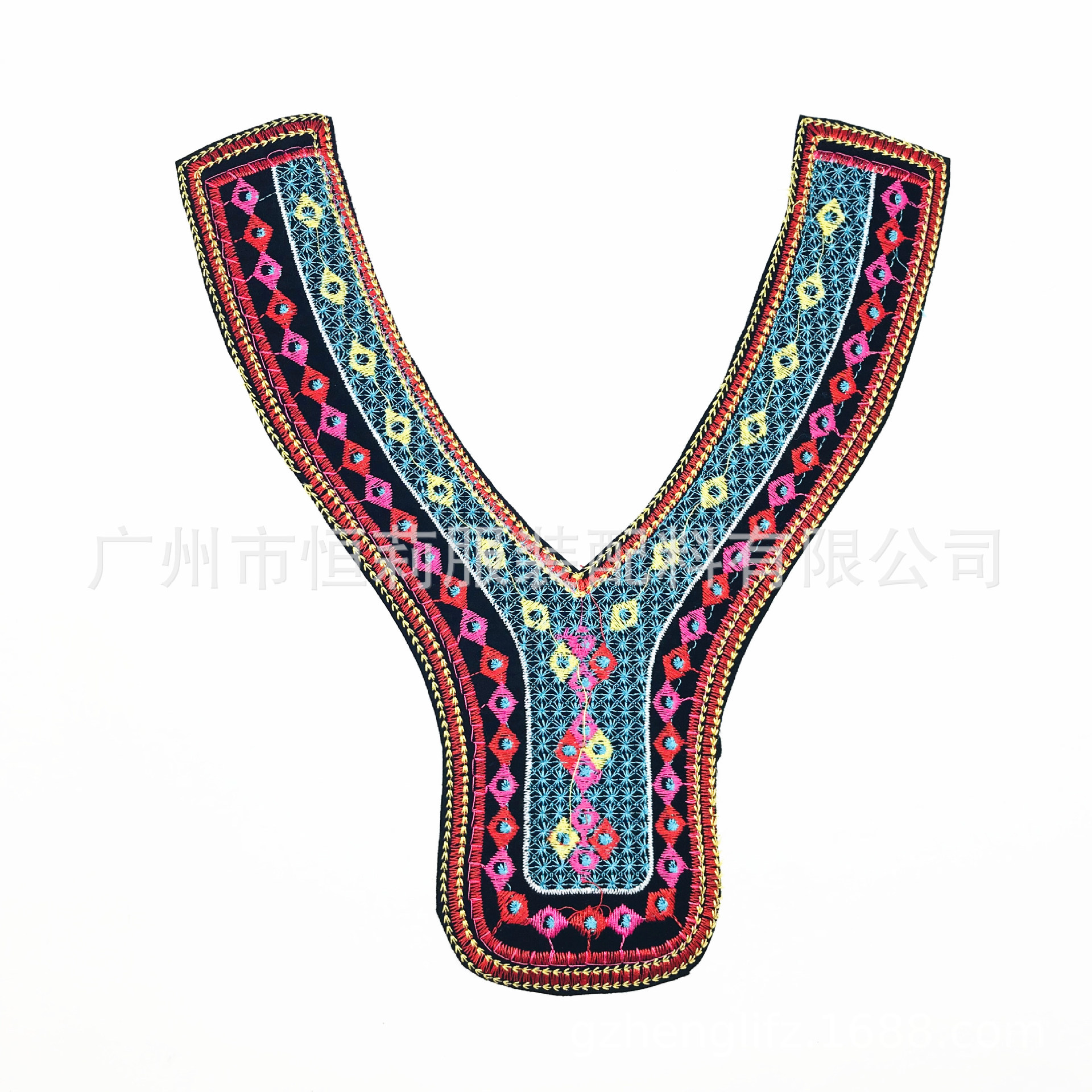 厂家直销 女装服饰民族风多彩刺绣领花 服装衣领 复古假领子 定制-阿里巴巴