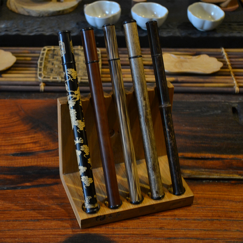 香筒展示架 竹制摆件陈列台会展专用香道工具线香香管架子 茶刀架