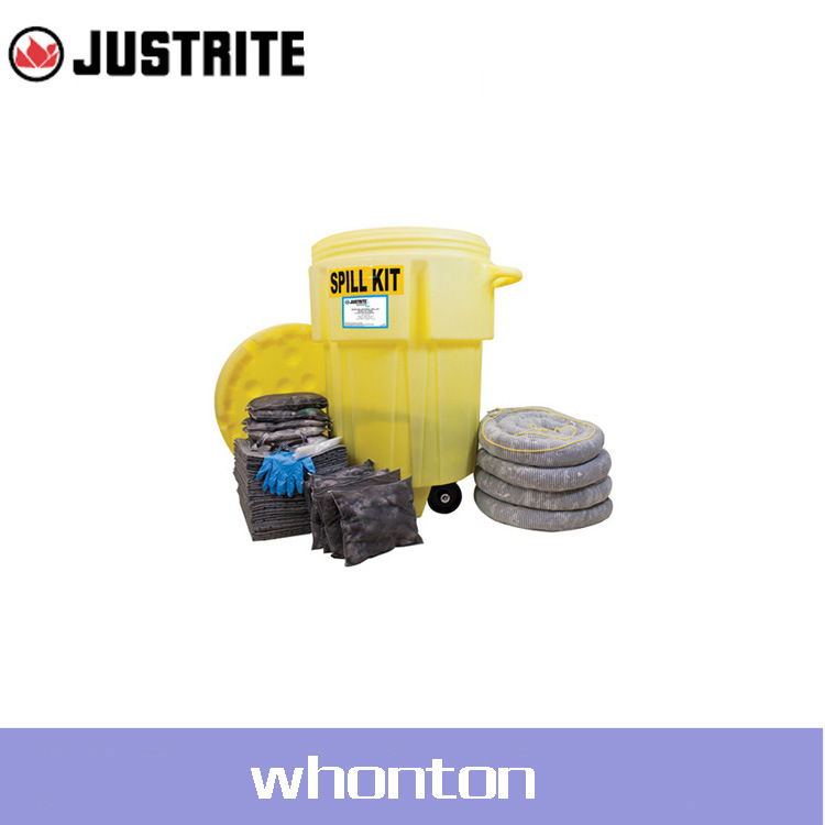 溢漏应急桶套装360L Justrite 95加仑通用型移动桶套装83662