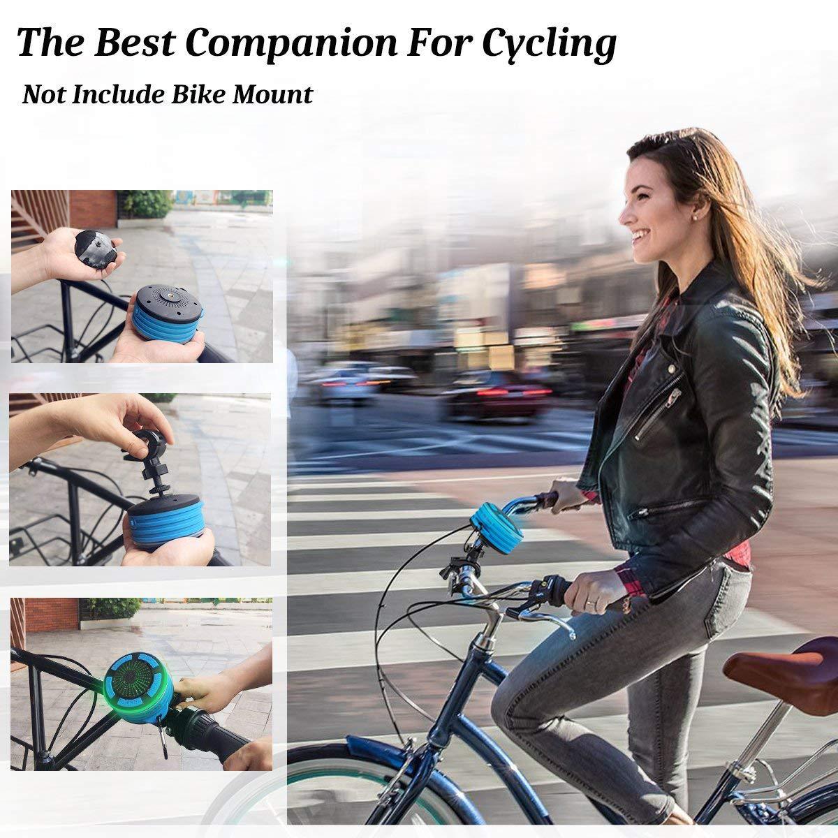 自行车音响7级防水蓝牙音箱音响低音炮LED防水音响收音机户外挂勾