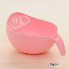 Self-produced and sold Colorful Kitchen Drain Basket Rice Basin Plastic Vegetable Wash Basin Thick-handled Rice Sieve Rice Washer