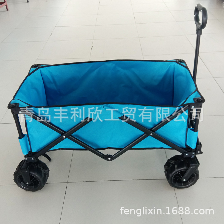 四项户外布兜折叠手推宠物钓鱼野营爬楼沙滩儿童花园布兜工具车