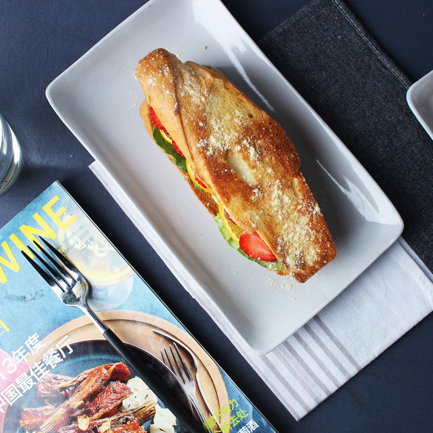 Placa de cerámica retro de estilo japonés Placa de forma especial borde Hotel restaurante vajilla hogar plato de cocina placa plana placa cuadrada