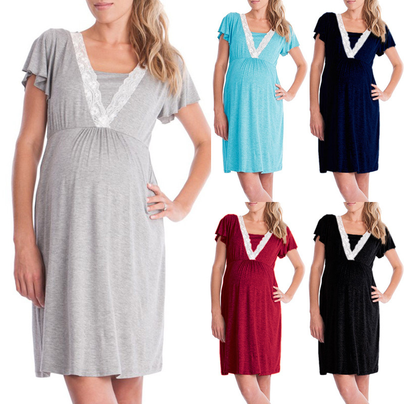 2018 Europe and the United States cross-border new foreign trade wish Amazon AliExpress women's nursing dress for pregnant women 2018 Europe and the United States cross-border new foreign trade wish Amazon AliExpress women's nursing dress for pregnant women