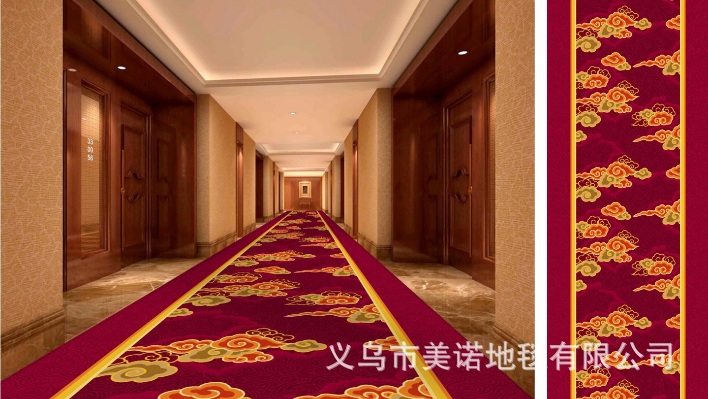 厂家直销宾馆酒店走廊过道地毯 尼龙印花可阻燃处理酒店工程地毯-阿里巴巴