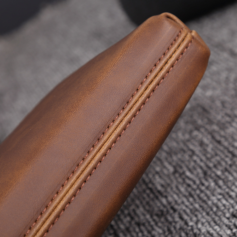 Men's Solid Color Pu Leather Zipper Handbag display picture 9