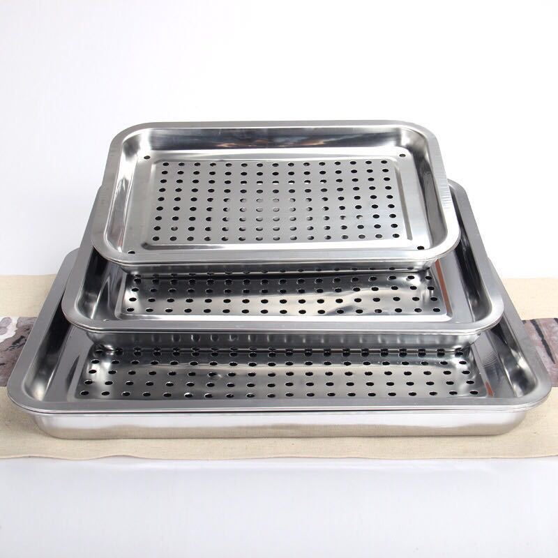Manufactor Direct selling Stainless steel square Double layer square tea plate Kung Fu Tea Square plate tea tray wholesale