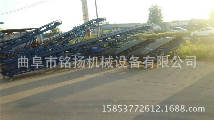 环形平板输送机 运行稳定输送机 装车移动旋转皮带机