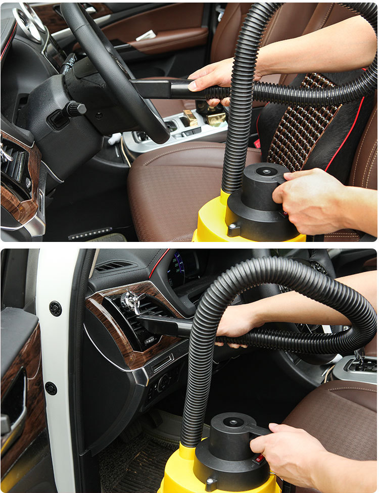 Car accessories: Car vacuum cleaner for home and car use, dual-function for dry and wet cleaning, with high power and strong suction