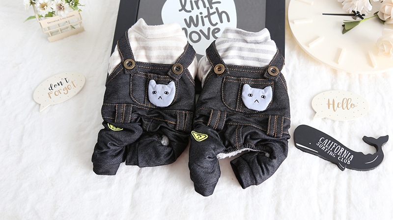 怎么了牛仔背带四脚衣