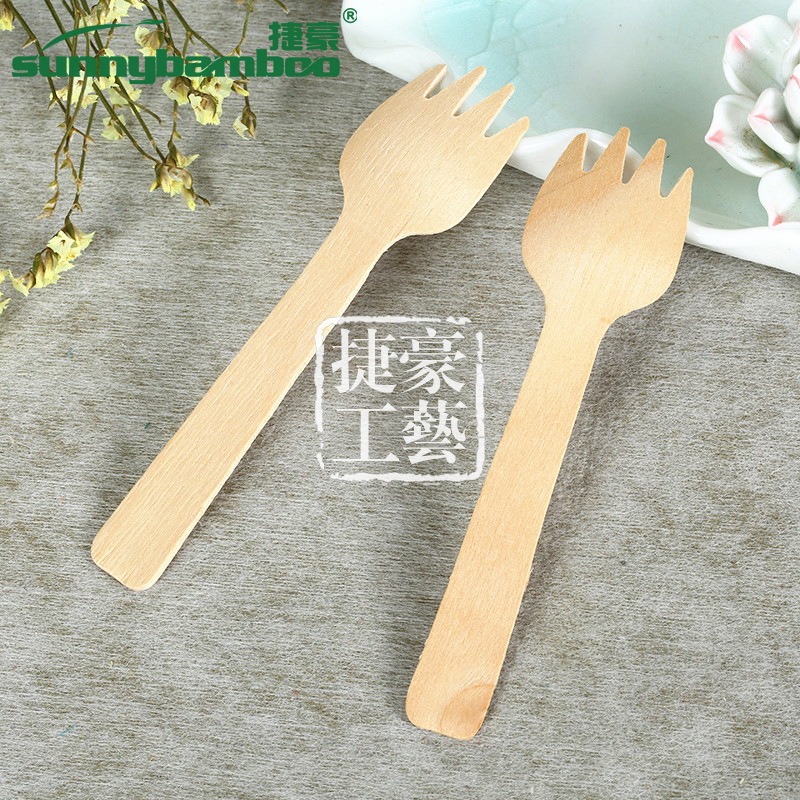 Wooden disposable tableware in its original color, handcrafted wooden forks and spoons, convenient for restaurants, wholesale from disposable fork and spoon manufacturers detail image 12