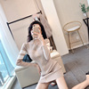 Zipper Decoration Slim Fit Wrap Hip Dress