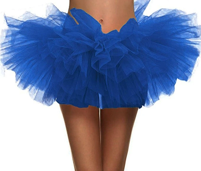 Adult Tutu Skirt, 5-Layer Polyester Tulle, One Size, Performance & Party Dance Wear