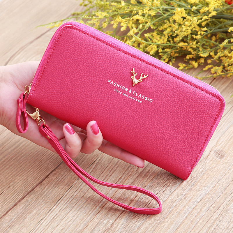 Fashion Deer Head Long Multifunctional Embroidered Portable Wallet Wholesale display picture 10