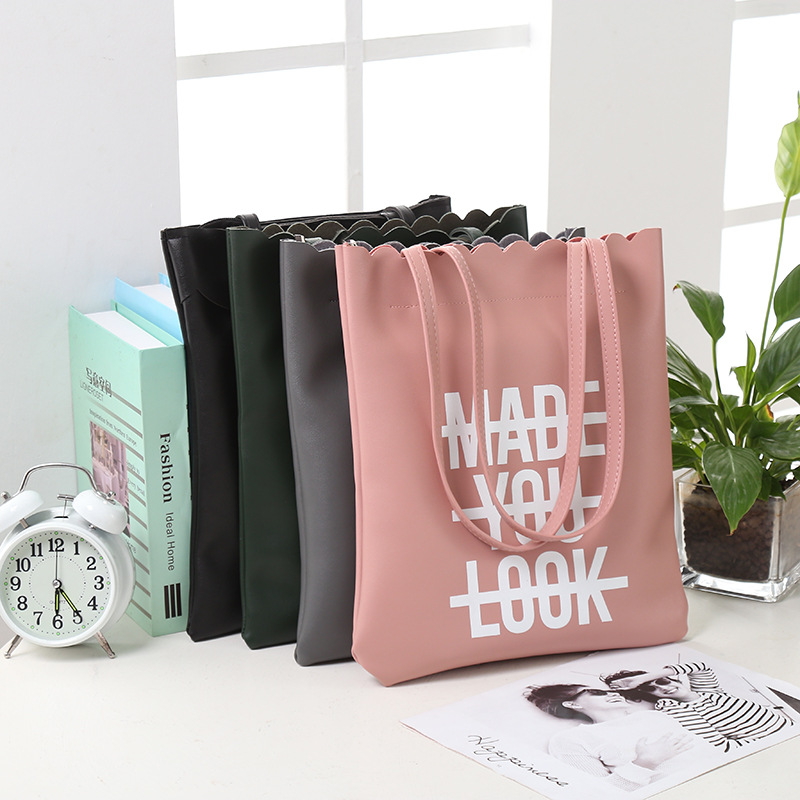 翱翔文化创意帆布袋学生时尚潮流PU皮单肩包手提袋布袋定制logo