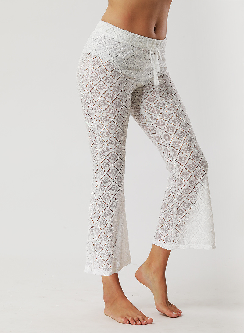 Lace Flare Pants Summer Style Wide Leg Trendy Design Perfect for Casual Outings Wholesale Available