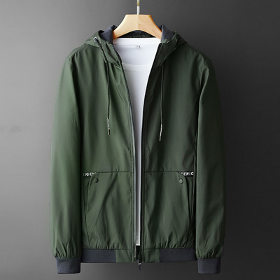 男式夹克2018秋冬新款韩版连帽风衣休闲长袖学生百搭帅气外套|ru