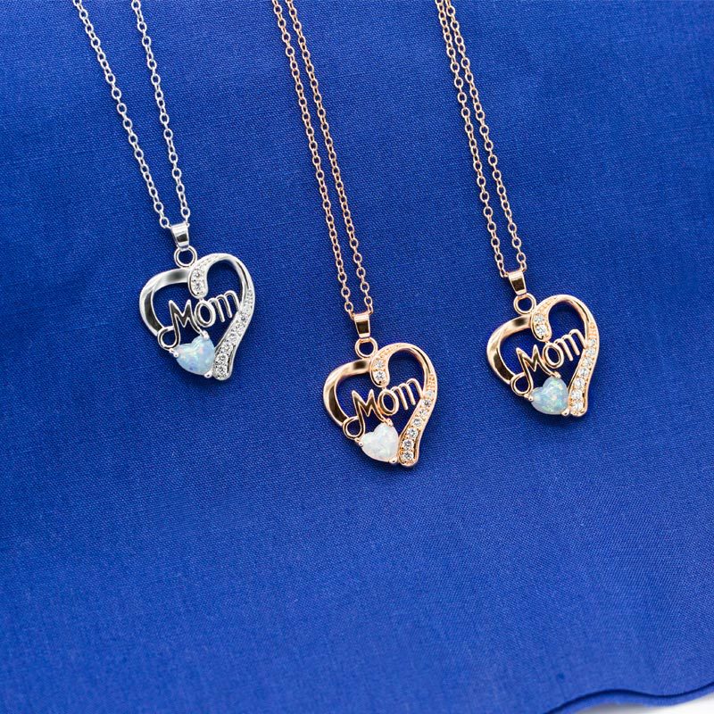 Heart Shape Pattern Copper Simple Style Classic Style Heart Shape Inlaid Gemstone Necklace