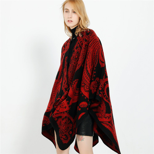 2020 autumn and winter hot sale new European and American fashion solid color flower 3D relief imitation cashmere large shawl scarf