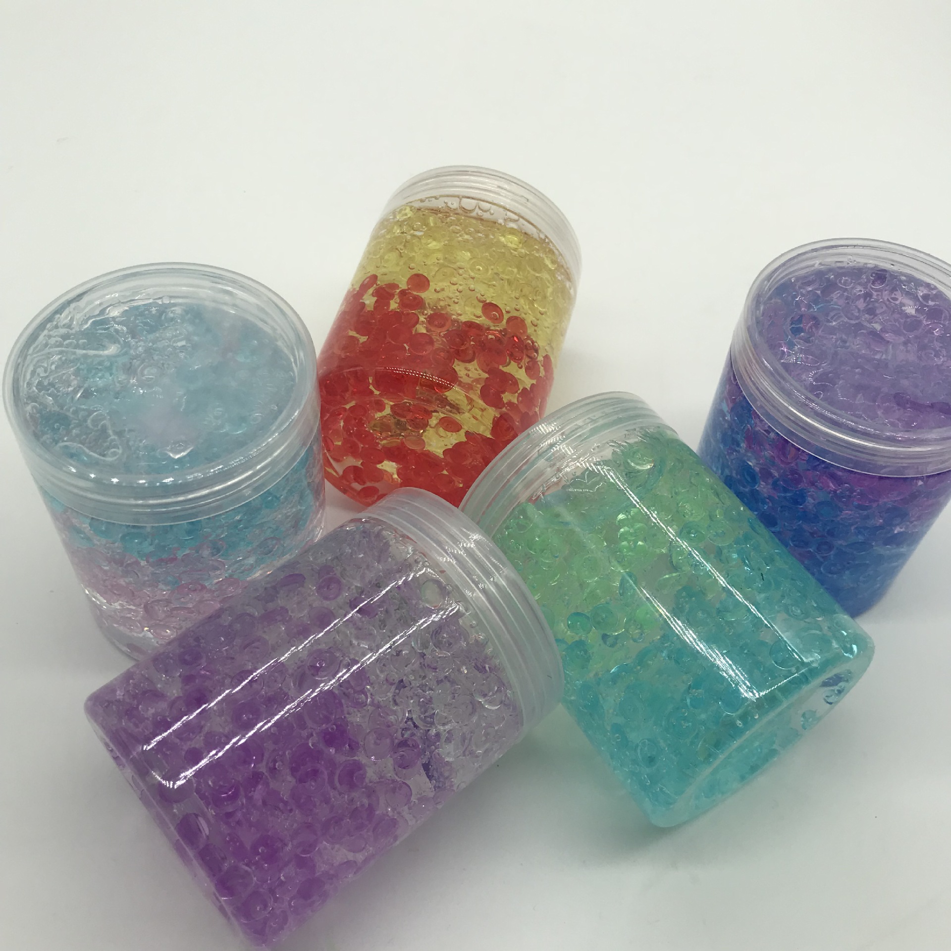 亚马逊爆款史莱姆水晶泥扁珠 DIY手工slime扁珠泥不粘手工厂直销|ru