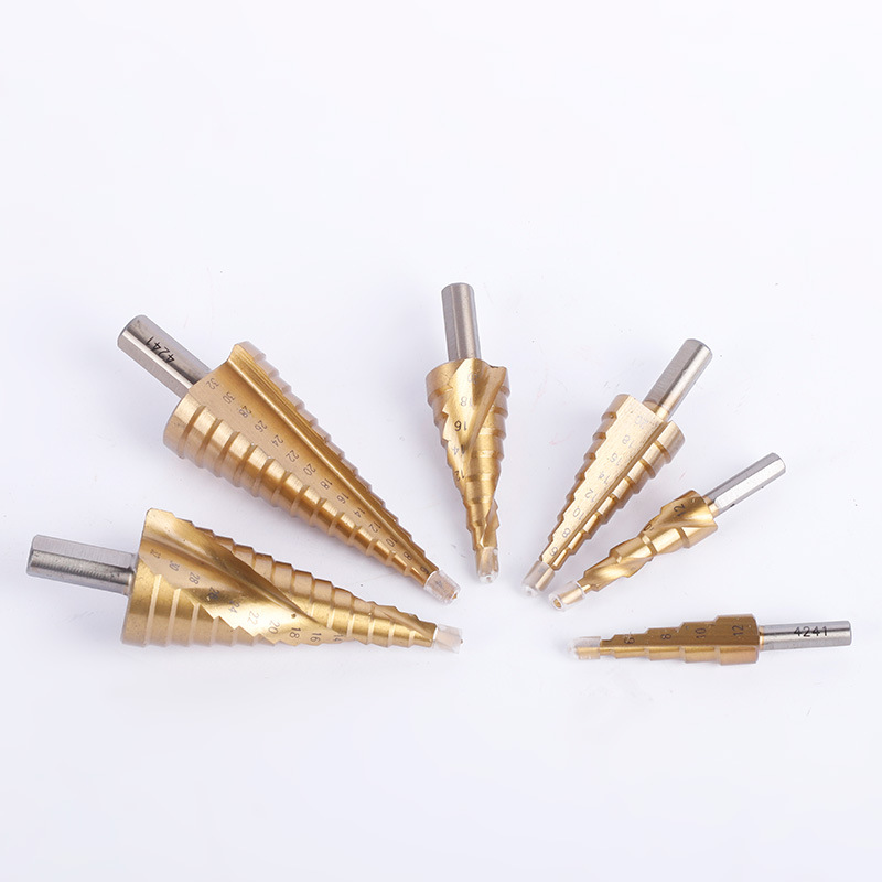 宝塔钻不锈钢阶梯钻头高速钢台阶钻开孔器三角柄阶梯钻扩孔冲击钻