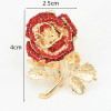 High-end metal fashionable brooch, accessory, dress lapel pin, flowered